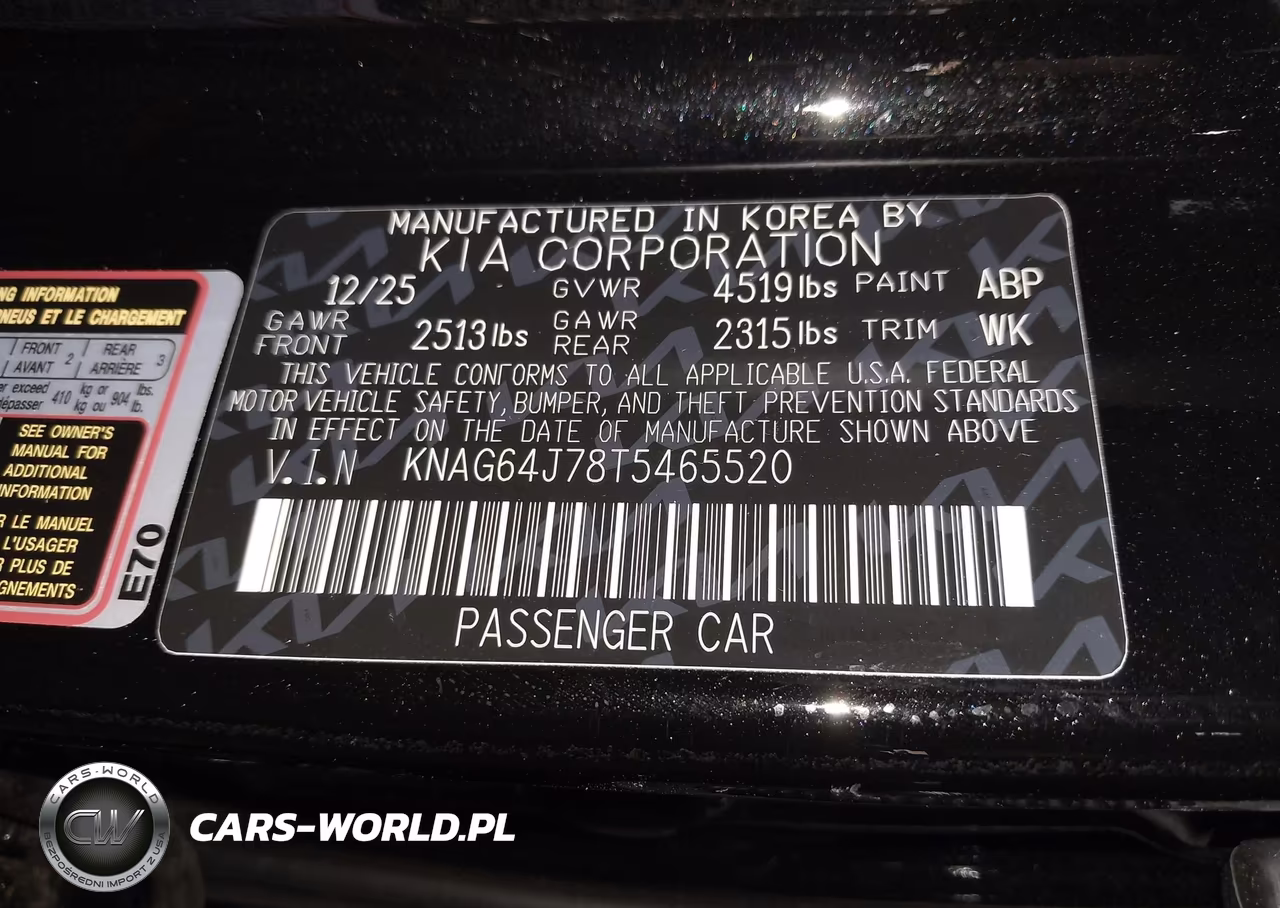 2026 Kia K5 Gt-Line Awd VIN:KNAG64J78T5465520 - 9