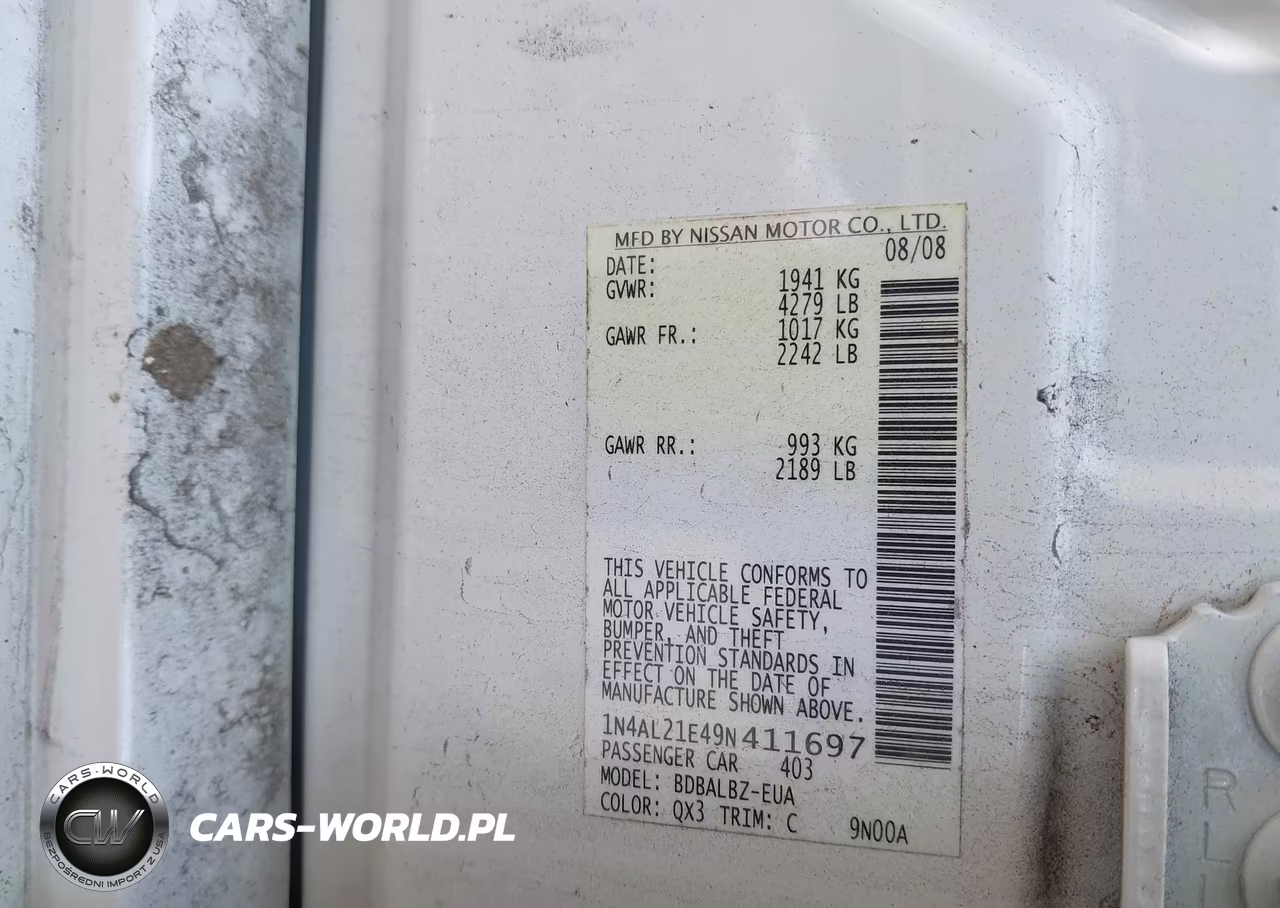 2009 Nissan Altima 2.5 S VIN:1N4AL21E49N411697 - 9