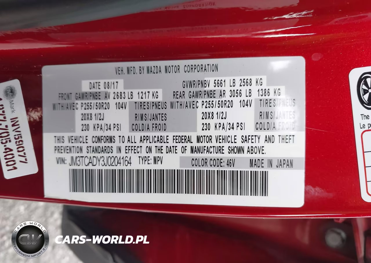 2018 Mazda Cx-9 Grand Touring VIN:JM3TCADY3J0204164 - 9