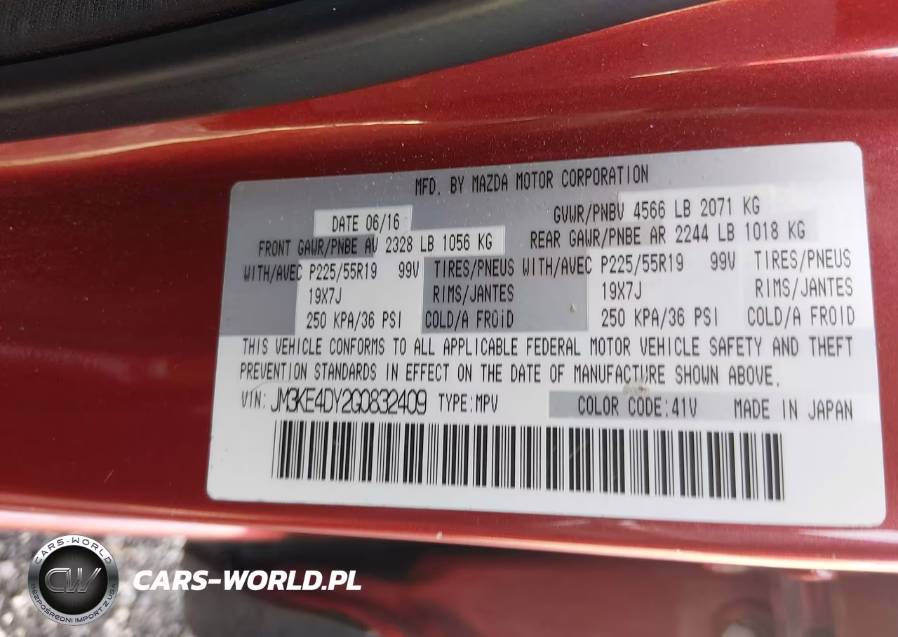 2016 Mazda Cx-5 Grand Touring VIN:JM3KE4DY2G0832409 - 9
