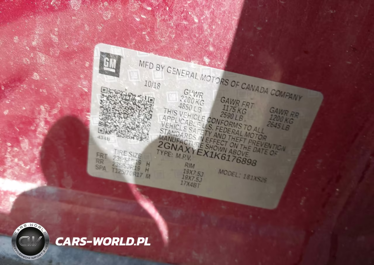 2019 Chevrolet Equinox Premier VIN:2GNAXYEX1K6176898 - 9