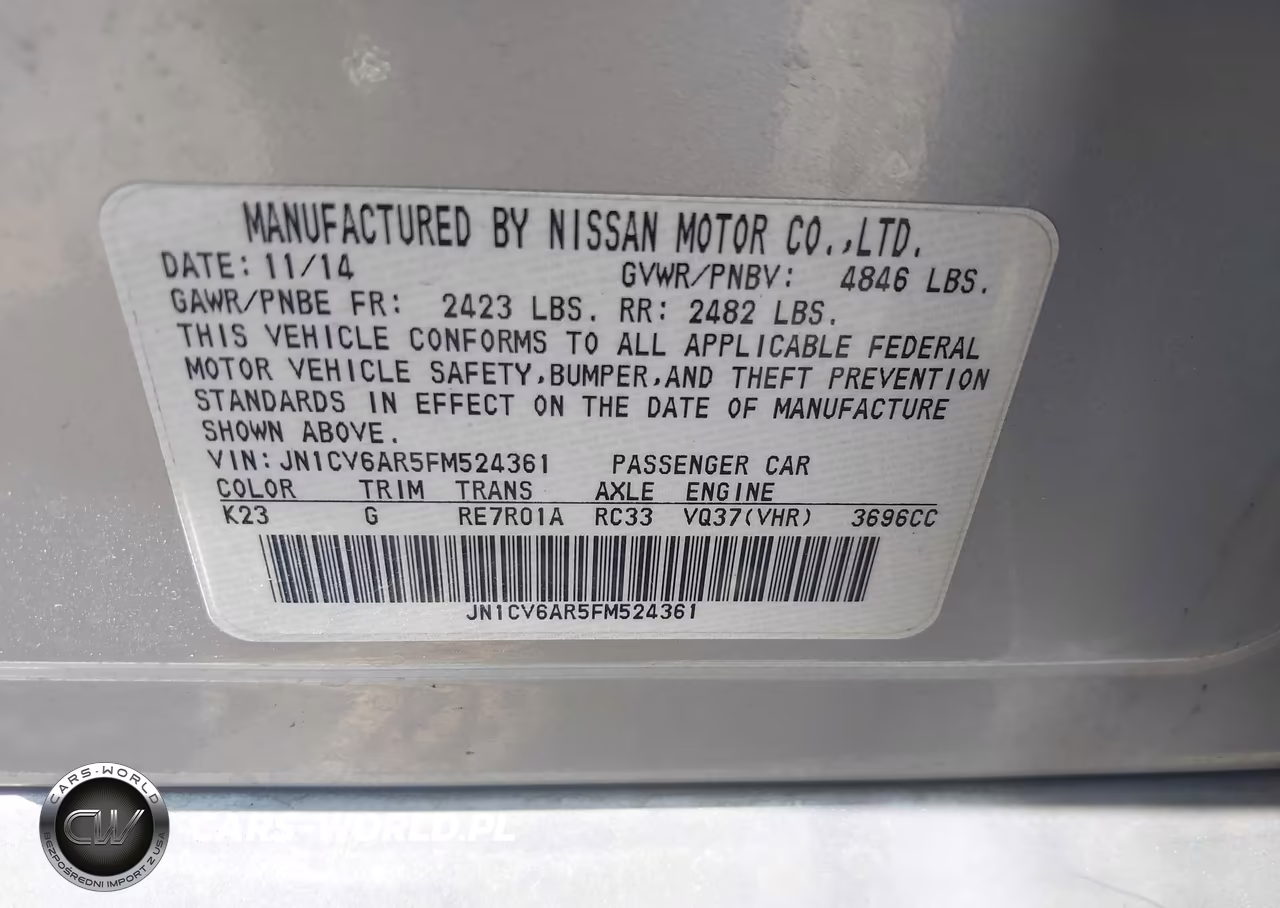 2015 Infiniti Q40 VIN:JN1CV6AR5FM524361 - 9