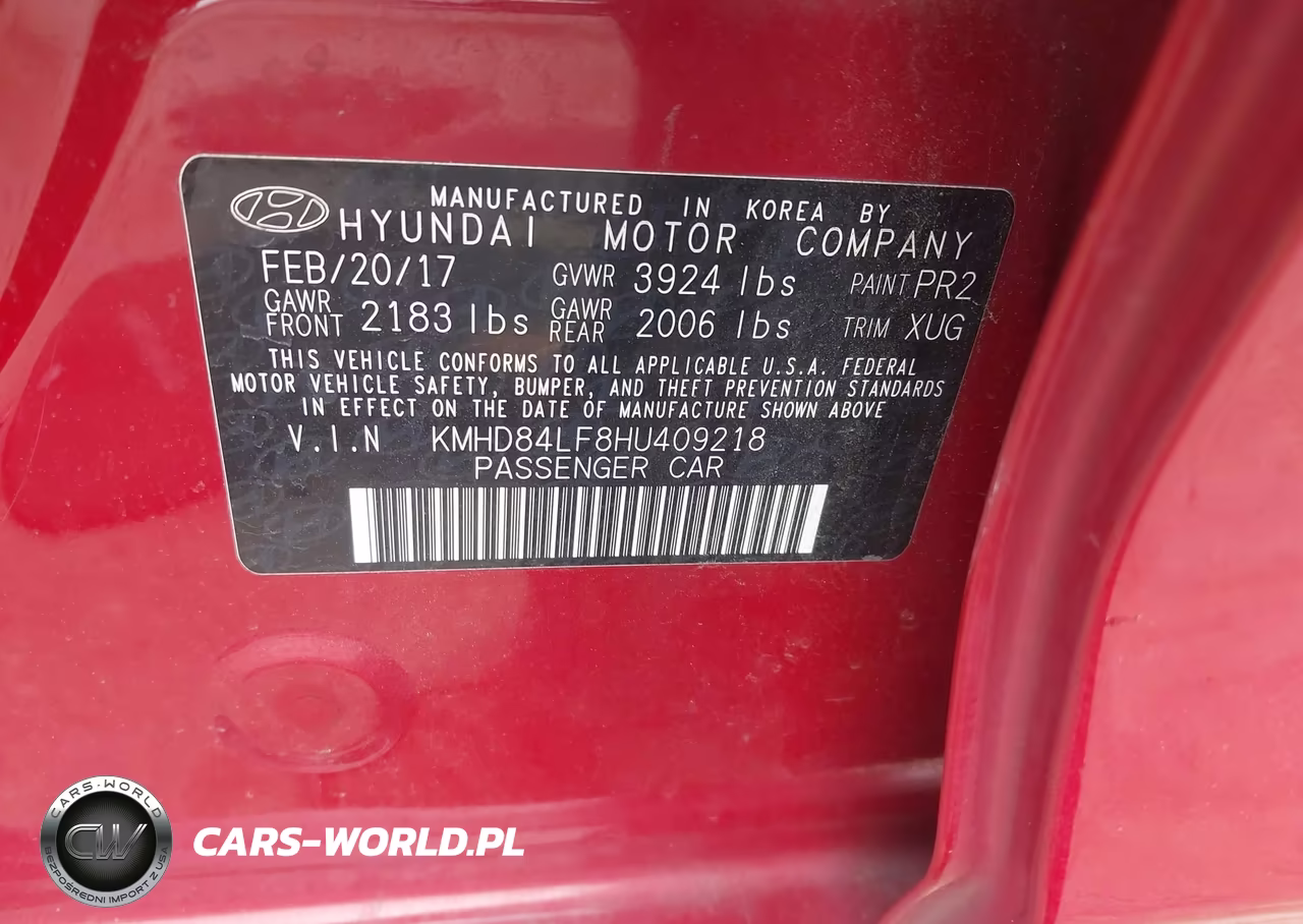 2017 Hyundai Elantra Value Edition VIN:KMHD84LF8HU409218 - 9