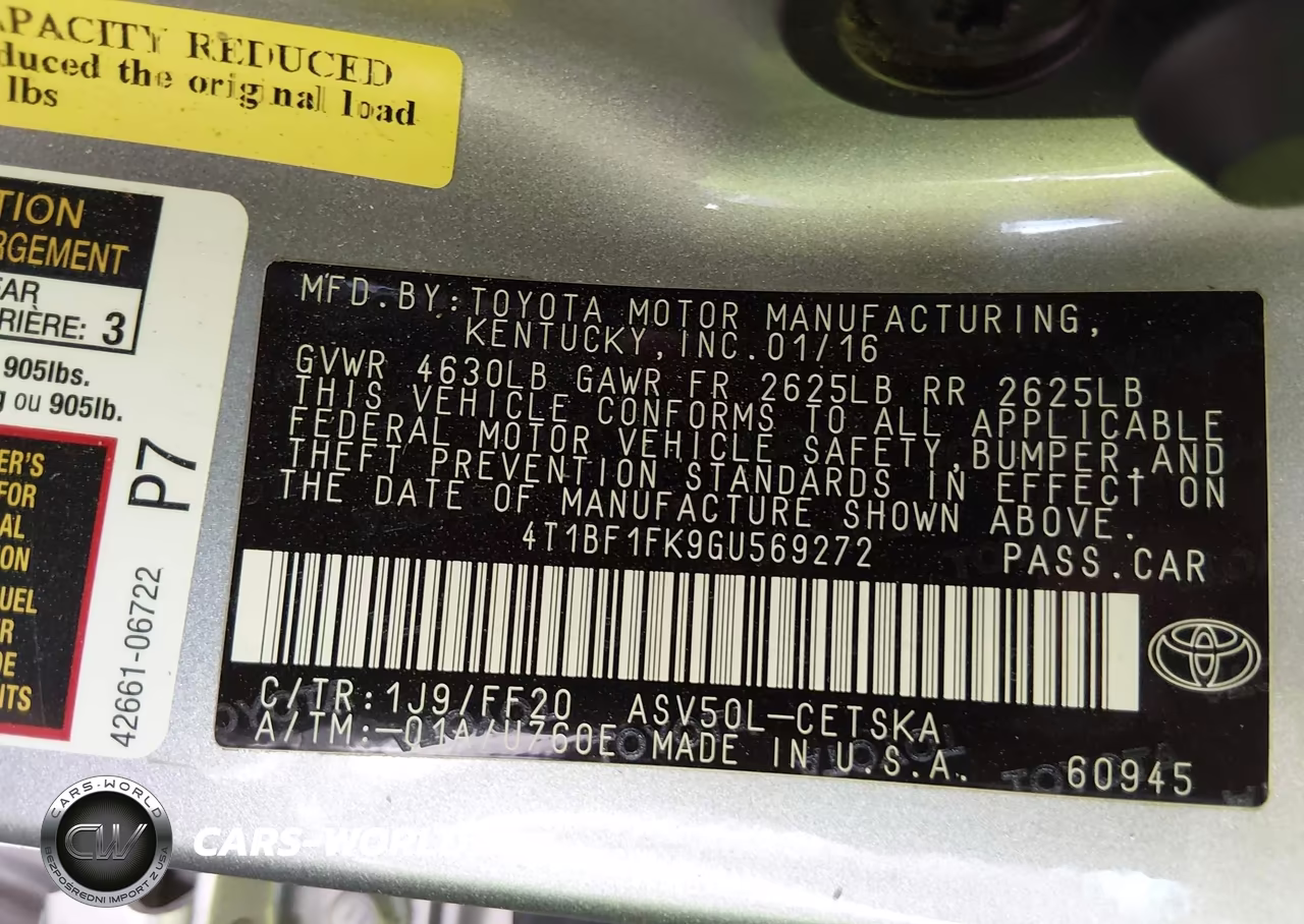 2016 Toyota Camry Se VIN:4T1BF1FK9GU569272 - 9