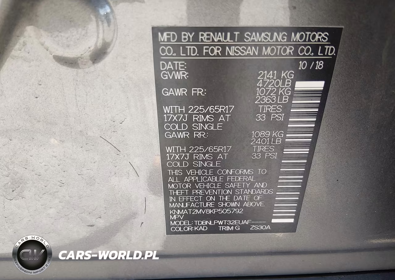 2019 Nissan Rogue S VIN:KNMAT2MV8KP505792 - 9