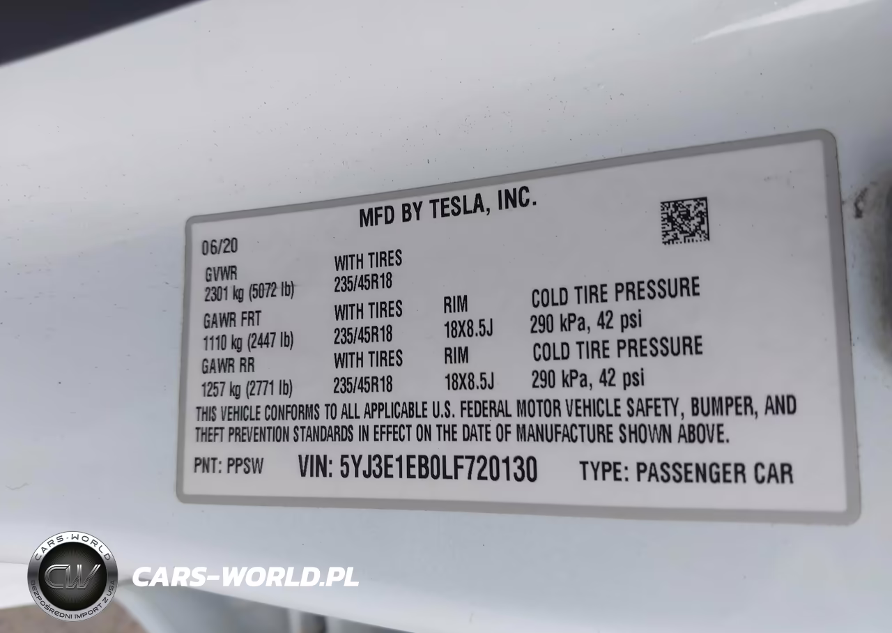 2020 Tesla Model 3 Long Range Dual Motor All-Wheel Drive VIN:5YJ3E1EB0LF720130 - 9