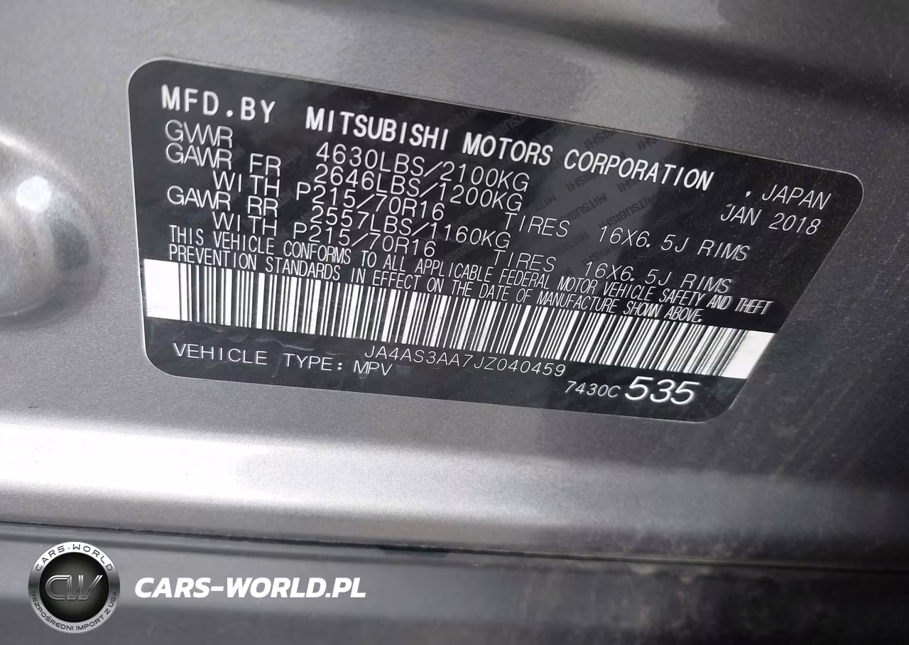 2018 Mitsubishi Eclipse Cross Es VIN:JA4AS3AA7JZ040459 - 9