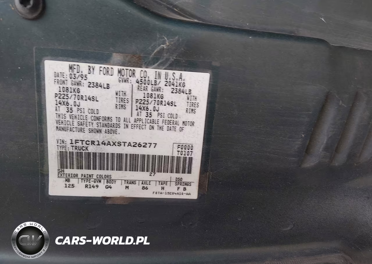 1995 Ford Ranger Super Cab VIN:1FTCR14AXSTA26277 - 9