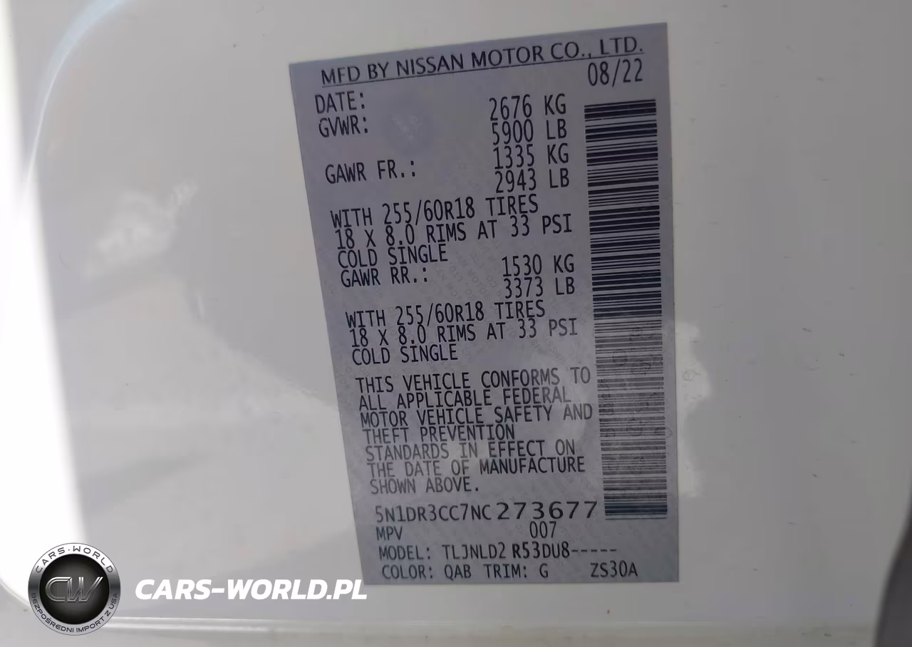 2022 Nissan Pathfinder Sl 4Wd VIN:5N1DR3CC7NC273677 - 9