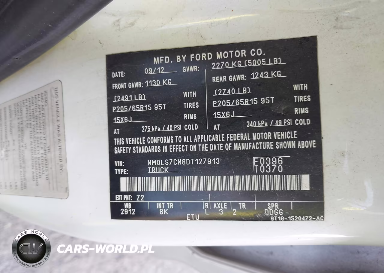 2013 Ford Transit Connect Xl VIN:NM0LS7CN8DT127913 - 9