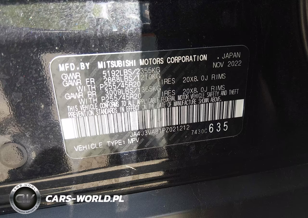2023 Mitsubishi Outlander Sel 2.5 2Wd-Sel Black Edition 2Wd VIN:JA4J3VA81PZ021212 - 9
