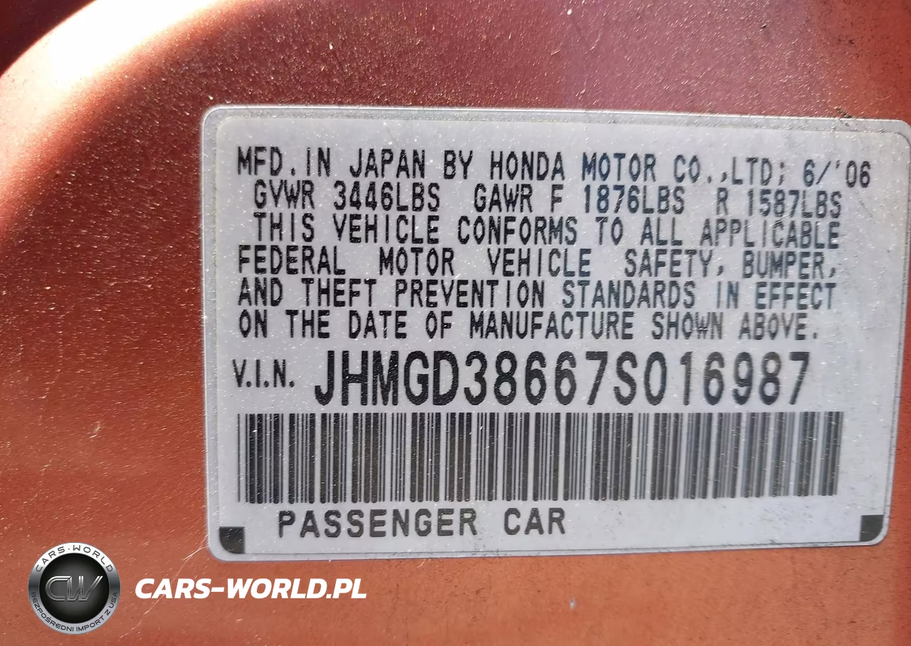 2007 Honda Fit Sport VIN:JHMGD38667S016987 - 9