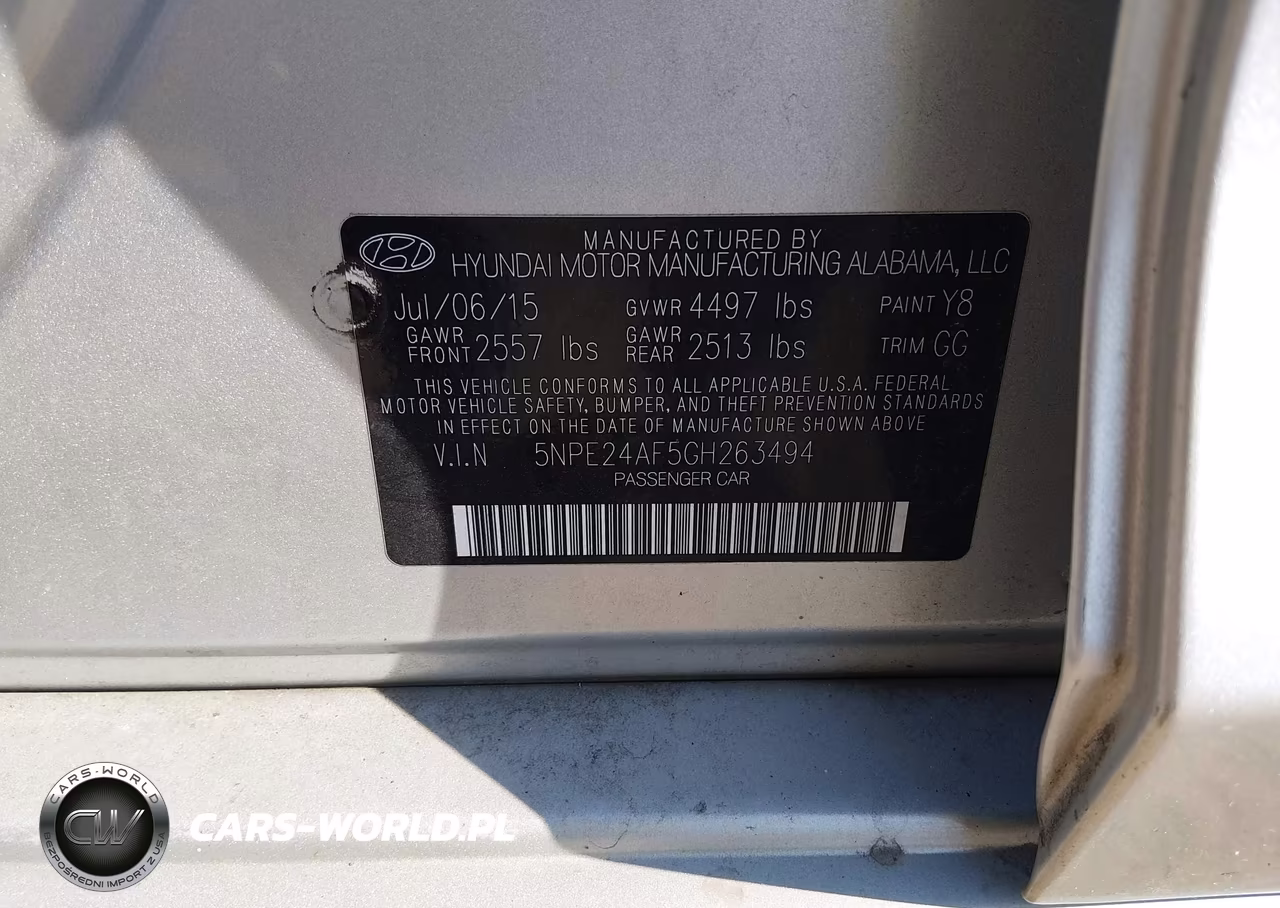 2016 Hyundai Sonata Se VIN:5NPE24AF5GH263494 - 9