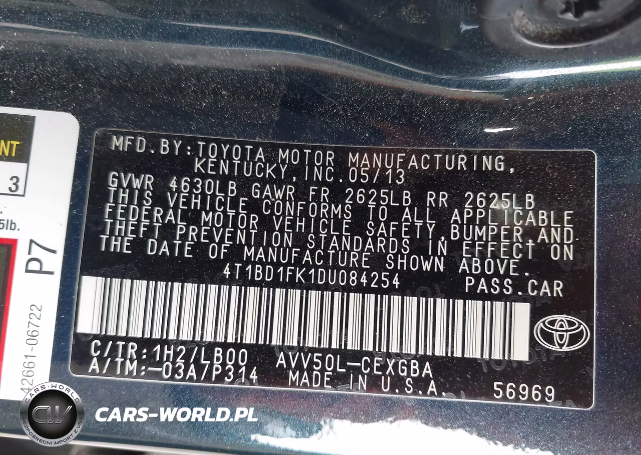 2013 Toyota Camry Hybrid Xle VIN:4T1BD1FK1DU084254 - 9