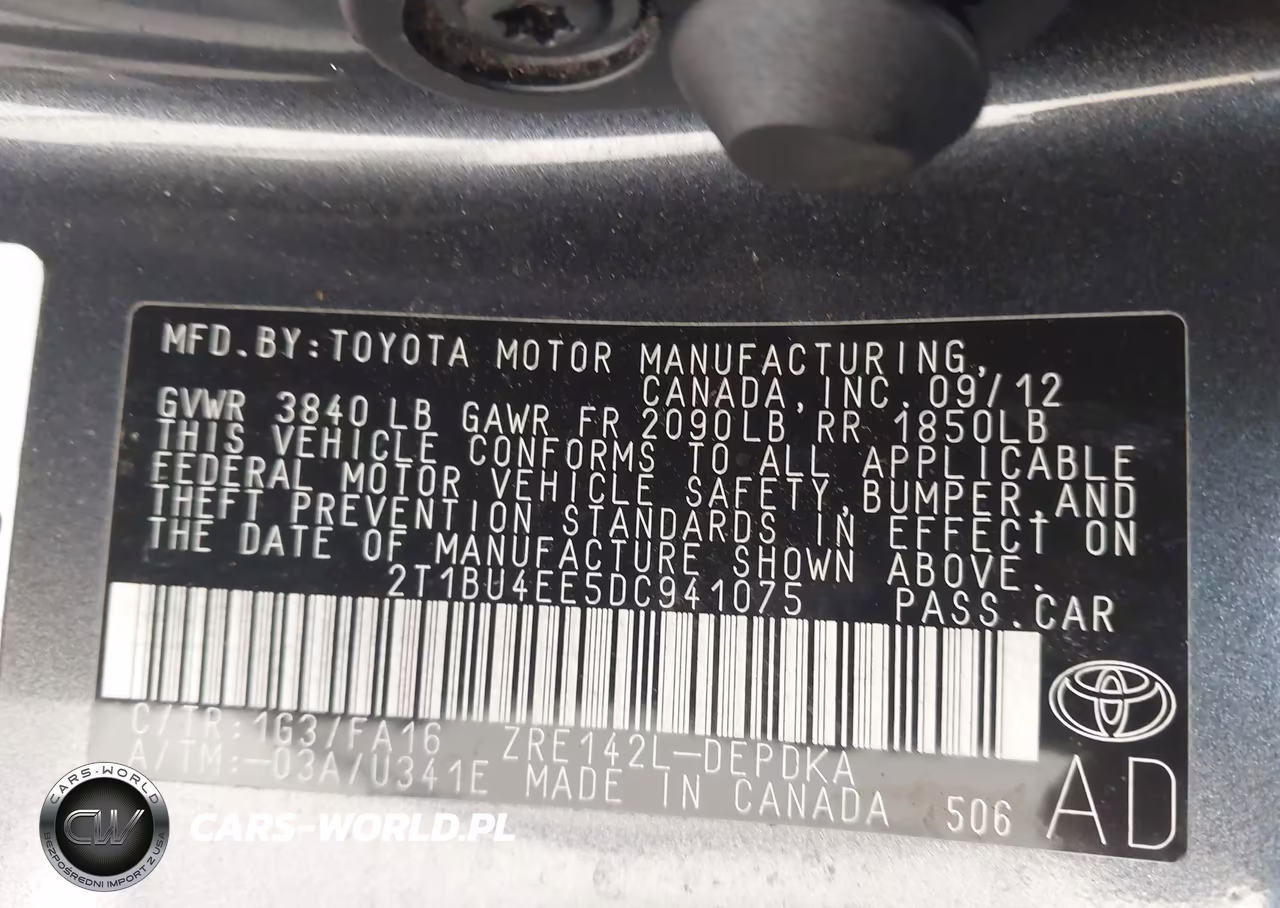 2013 Toyota Corolla L VIN:2T1BU4EE5DC941075 - 9