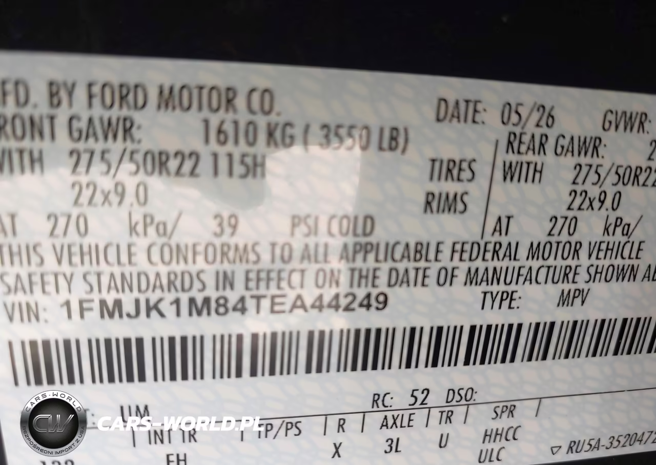 2026 Ford Expedition Max Platinum Max VIN:1FMJK1M84TEA44249 - 9