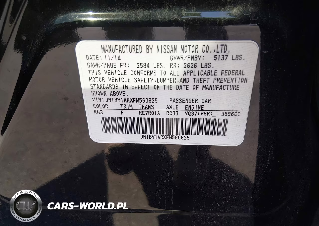 2015 Infiniti Q70 3.7X VIN:JN1BY1ARXFM560925 - 9