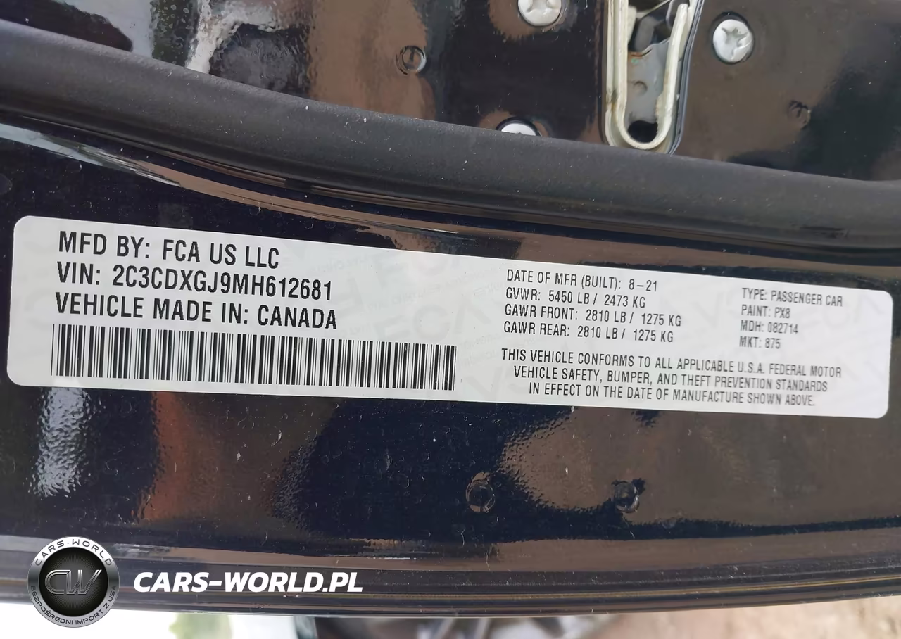 2021 Dodge Charger Scat Pack Rwd VIN:2C3CDXGJ9MH612681 - 9