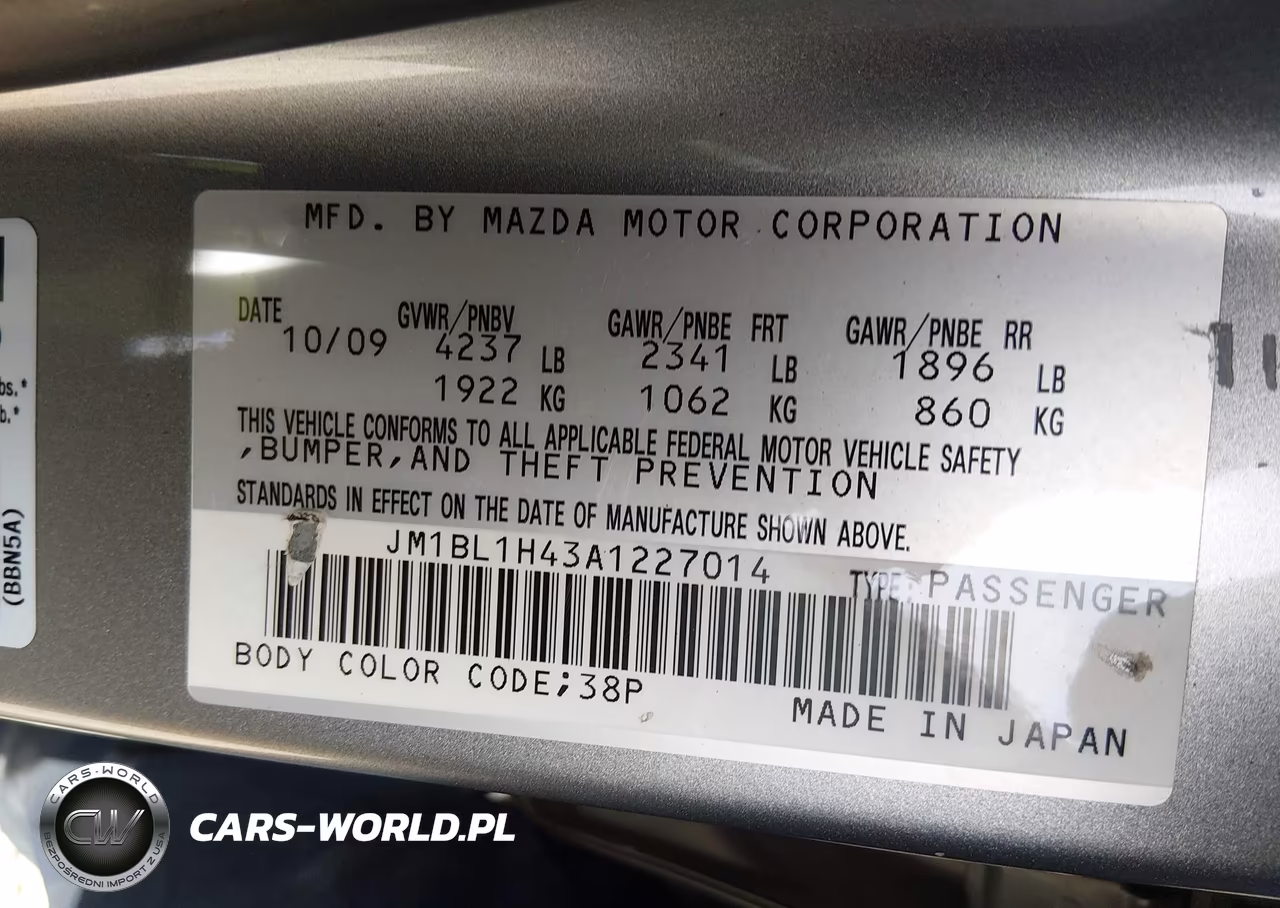 2010 Mazda Mazdaspeed3 Sport VIN:JM1BL1H43A1227014 - 9