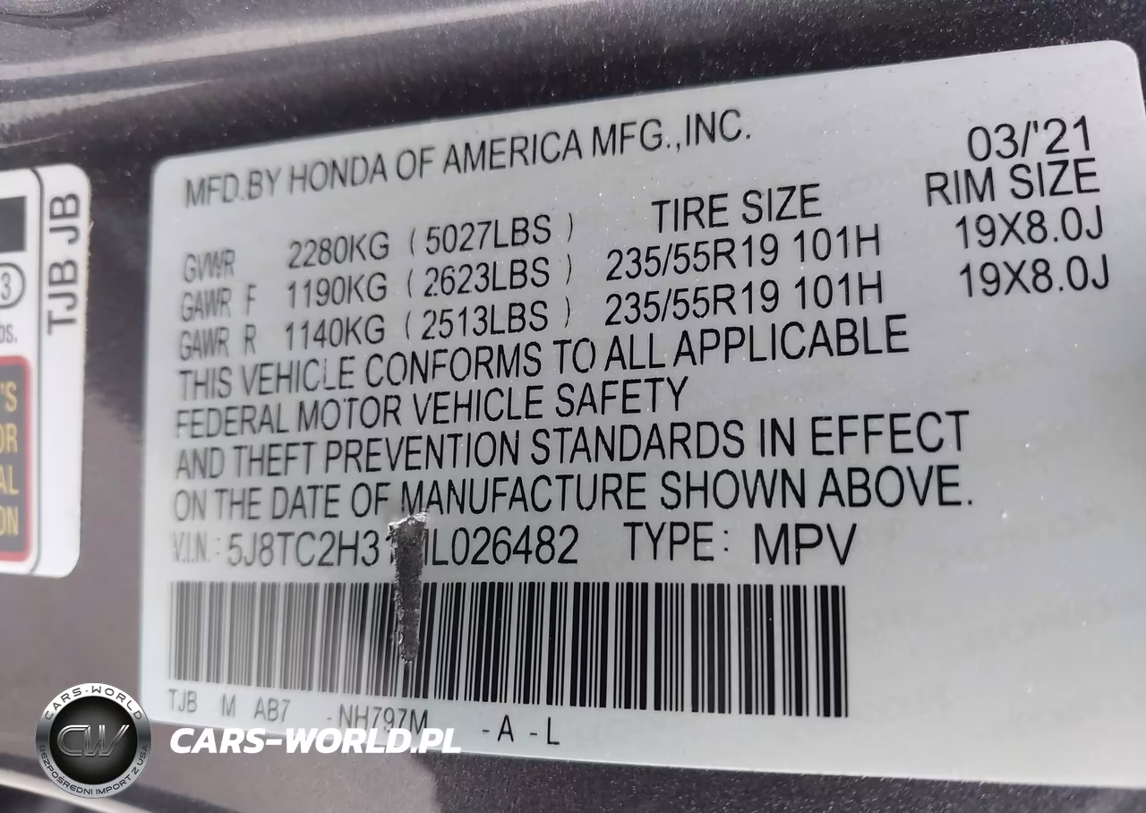2021 Acura Rdx Standard VIN:5J8TC2H31ML026482 - 9