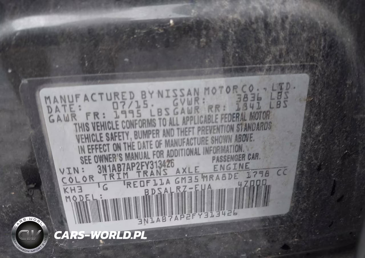 2015 Nissan Sentra Sr VIN:3N1AB7AP2FY313426 - 9