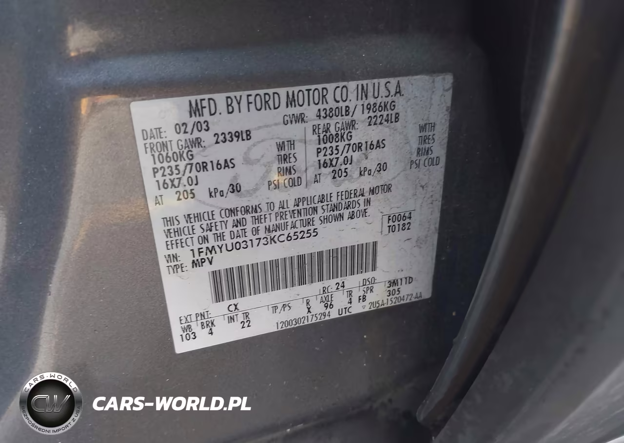 2003 Ford Escape Xlt VIN:1FMYU03173KC65255 - 9