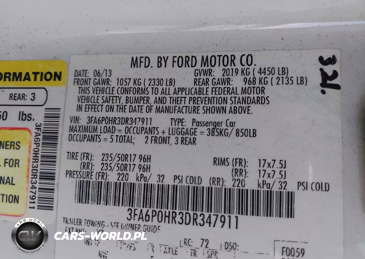 2013 Ford Fusion Se VIN:3FA6P0HR3DR347911 - 9