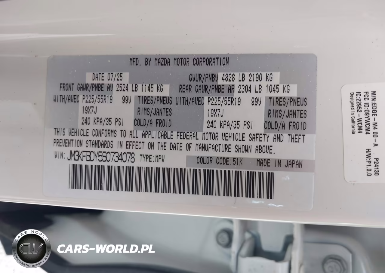 2025 Mazda Cx-5 2.5 Turbo Premium VIN:JM3KFBDY5S0734078 - 9