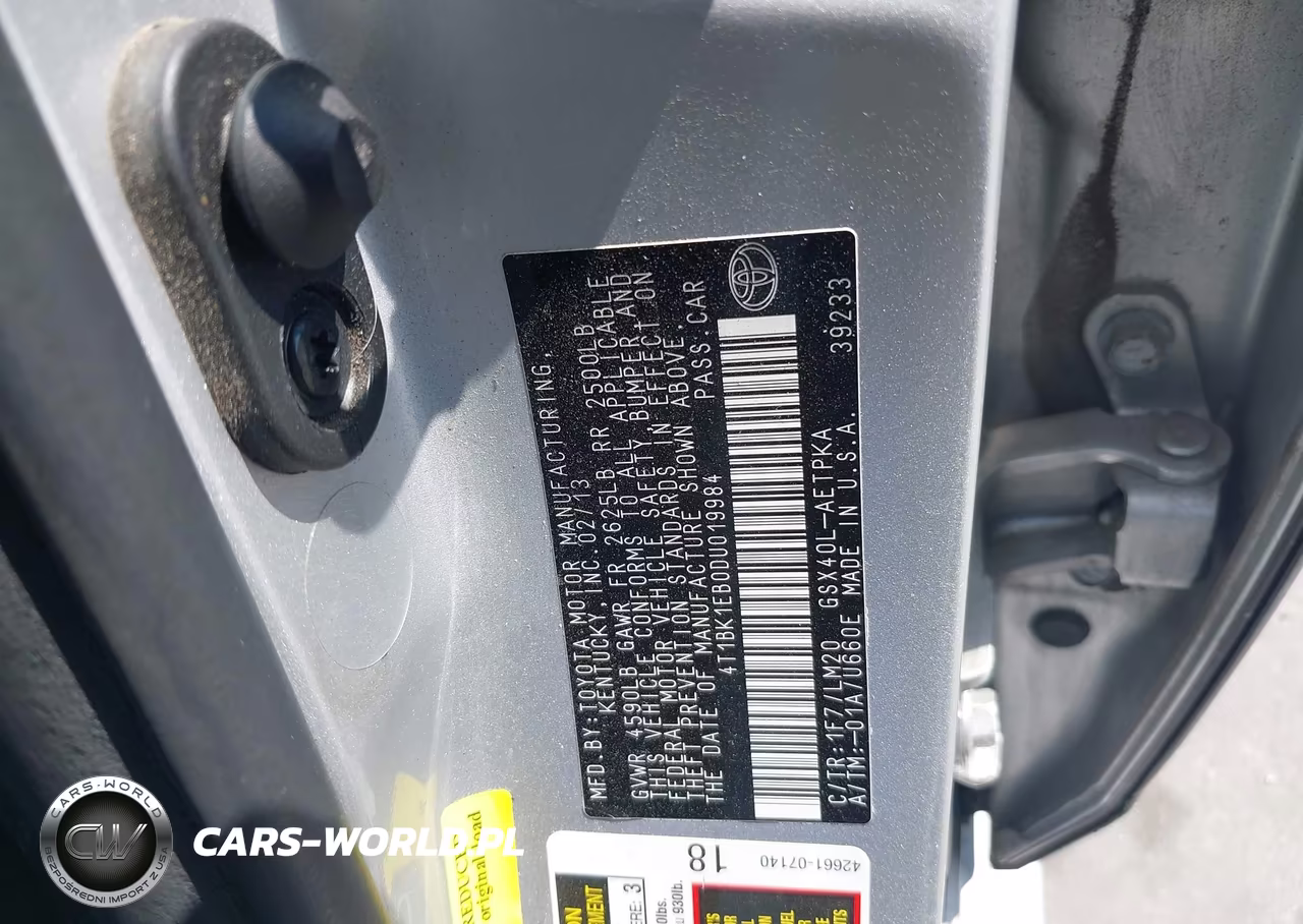 2013 Toyota Avalon Limited VIN:4T1BK1EB0DU019984 - 9