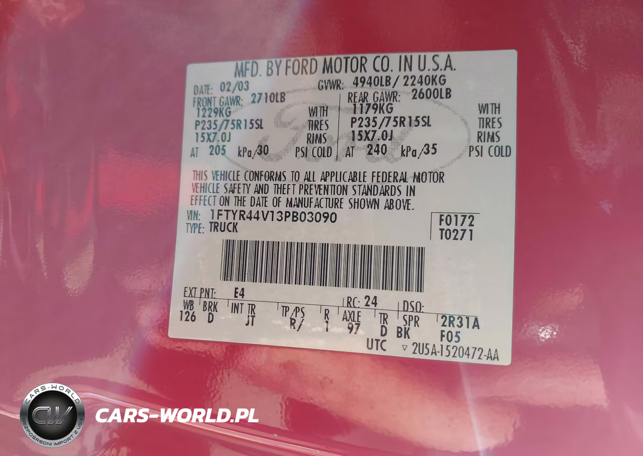 2003 Ford Ranger Edge-Tremor-Xlt VIN:1FTYR44V13PB03090 - 9