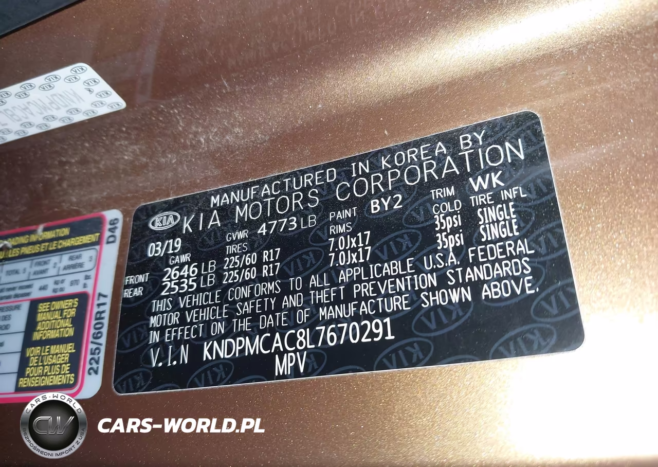 2020 Kia Sportage Lx VIN:KNDPMCAC8L7670291 - 9