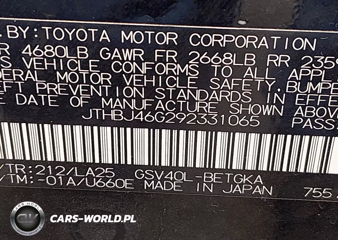 2009 Lexus Es 350 VIN:JTHBJ46G292331065 - 9