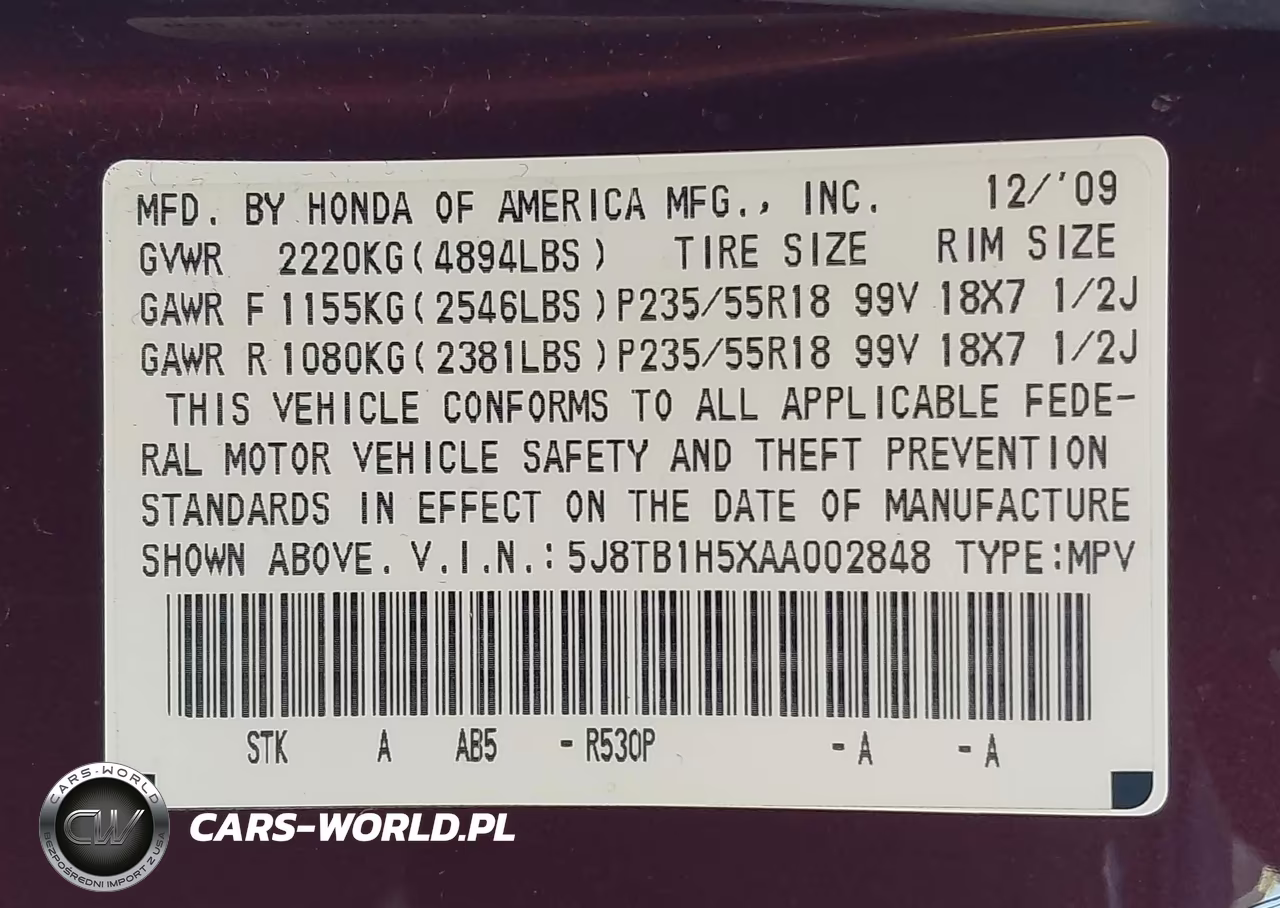 2010 Acura Rdx VIN:5J8TB1H5XAA002848 - 9