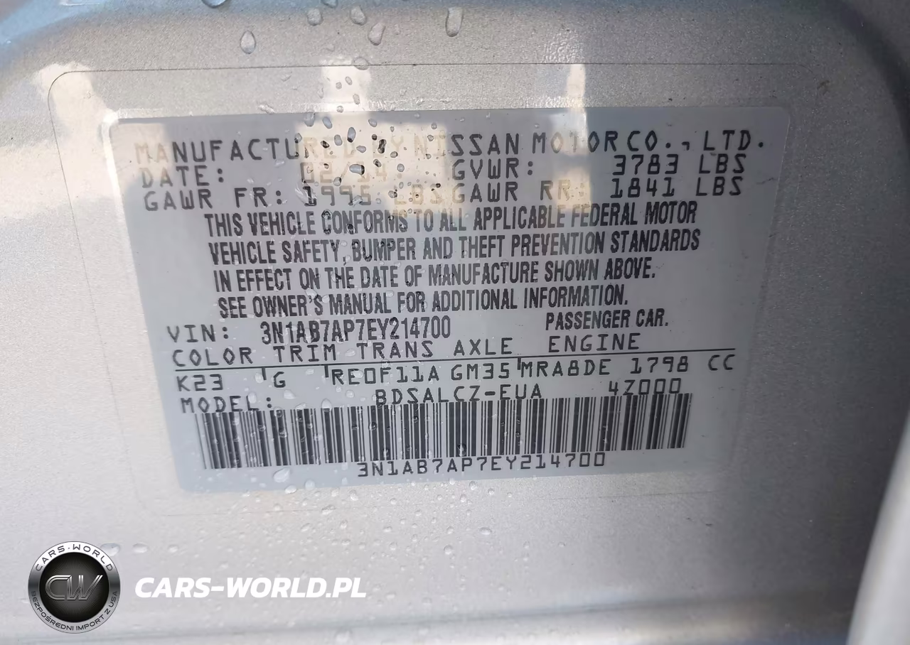 2014 Nissan Sentra S VIN:3N1AB7AP7EY214700 - 9