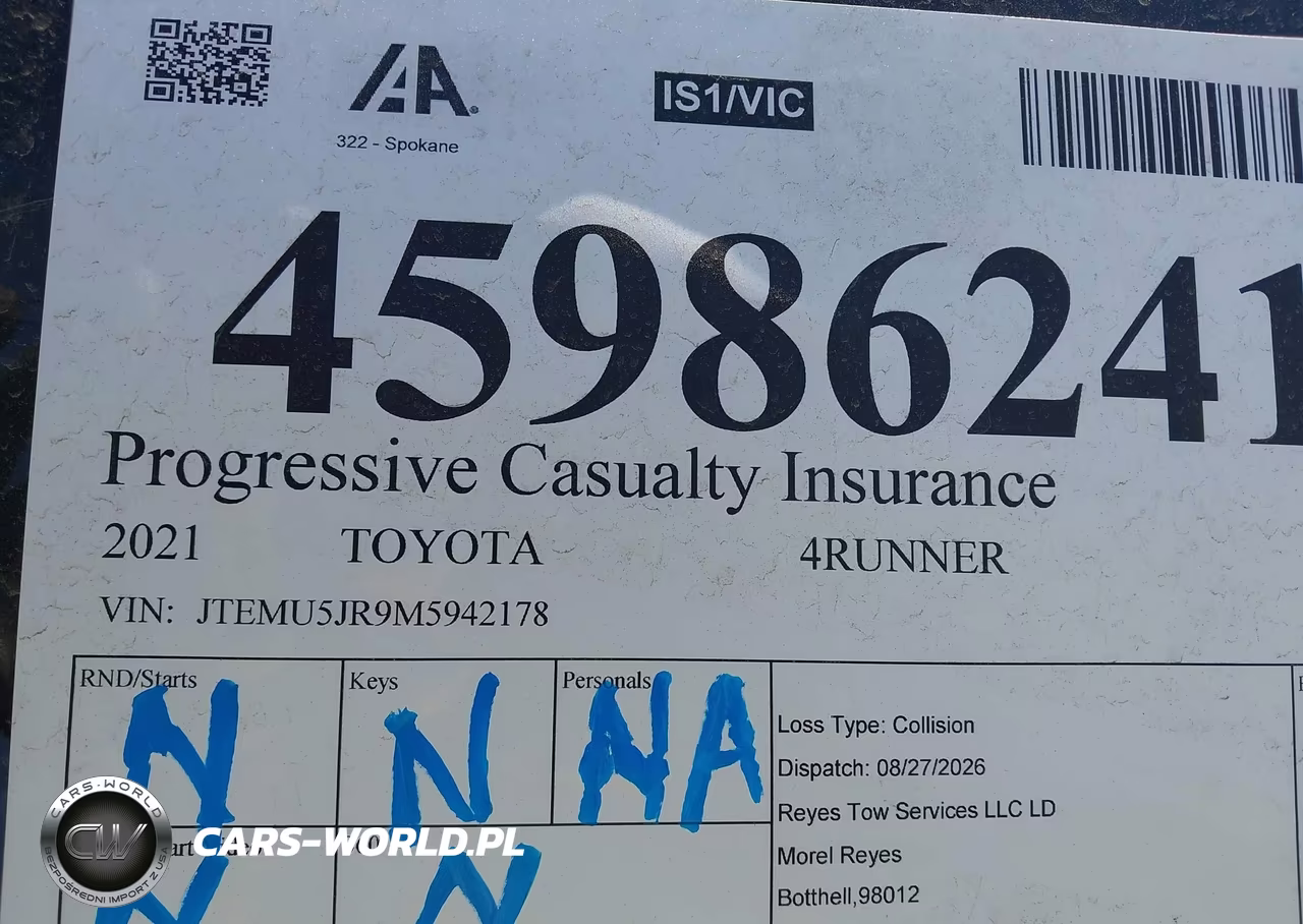 2021 Toyota 4Runner Sr5 VIN:JTEMU5JR9M5942178 - 9