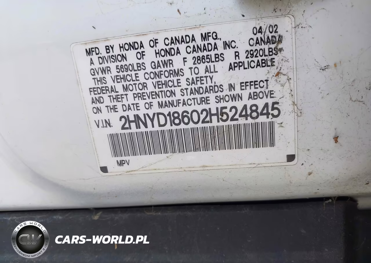 2002 Acura Mdx VIN:2HNYD18602H524845 - 9