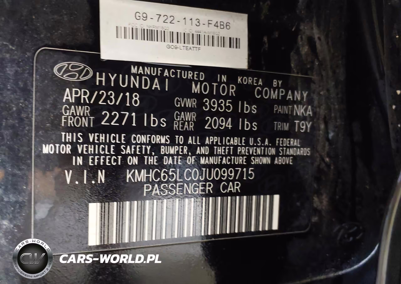 2018 Hyundai Ioniq Hybrid Blue VIN:KMHC65LC0JU099715 - 9