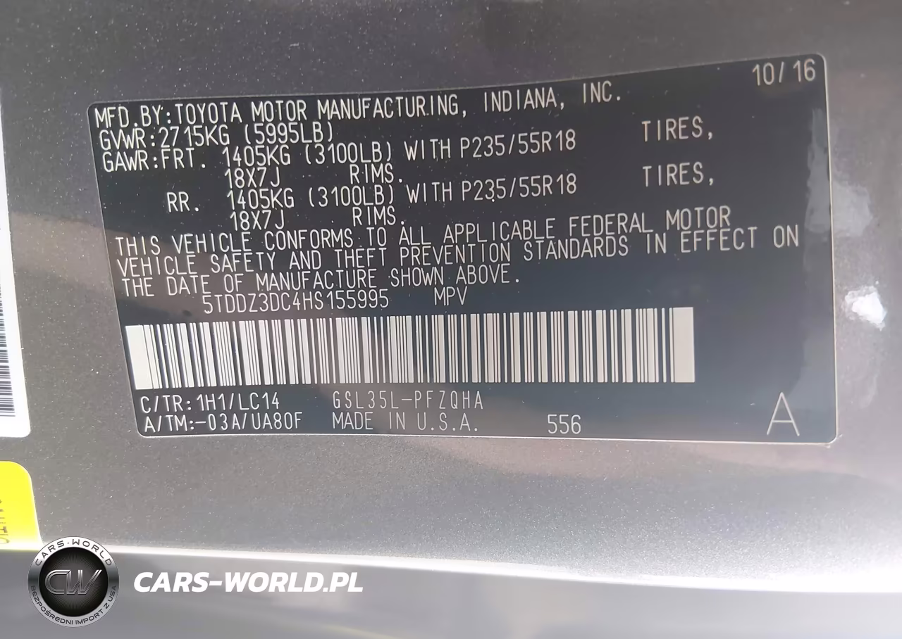 2017 Toyota Sienna Xle 7 Passenger VIN:5TDDZ3DC4HS155995 - 9