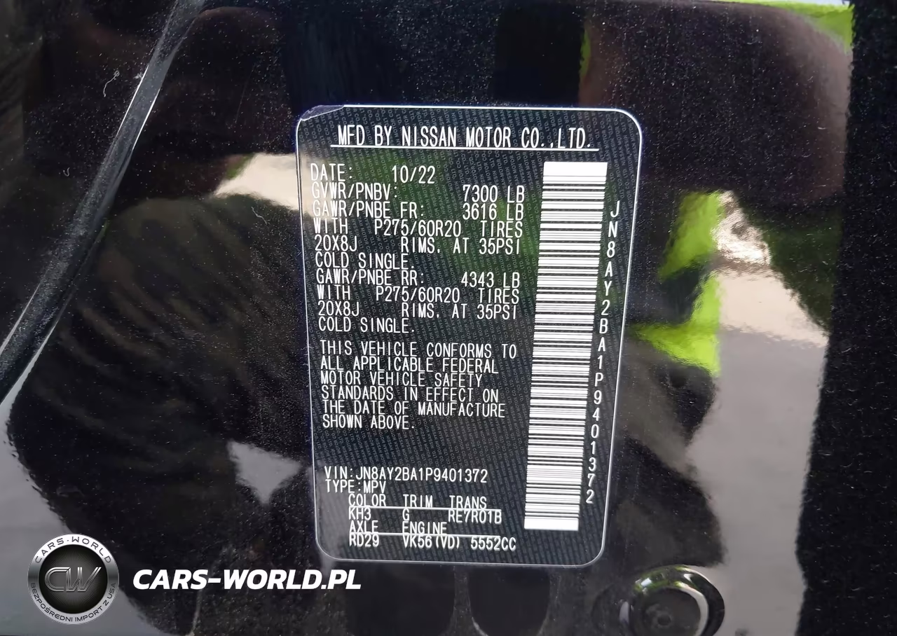 2023 Nissan Armada Sl 2Wd VIN:JN8AY2BA1P9401372 - 9