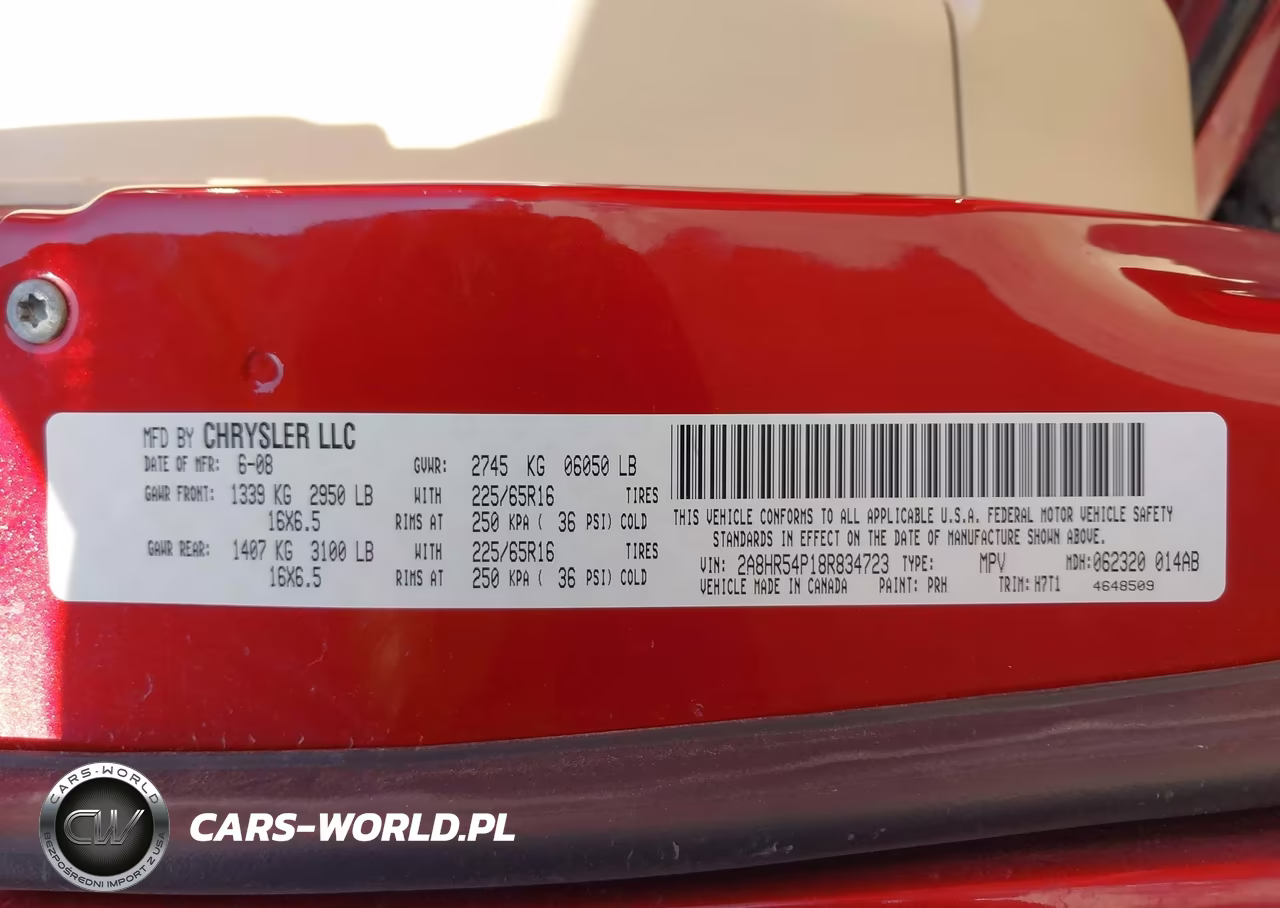 2008 Chrysler Town & Country Touring VIN:2A8HR54P18R834723 - 9