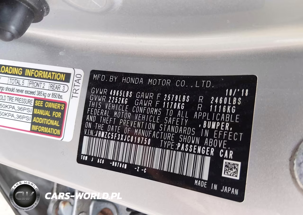 2018 Honda Clarity Plug-In Hybrid Touring VIN:JHMZC5F3XJC019750 - 9