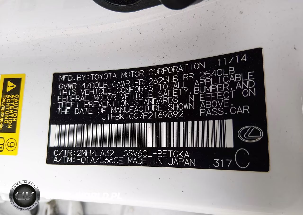 2015 Lexus Es 350 Crafted Line VIN:JTHBK1GG7F2169892 - 9