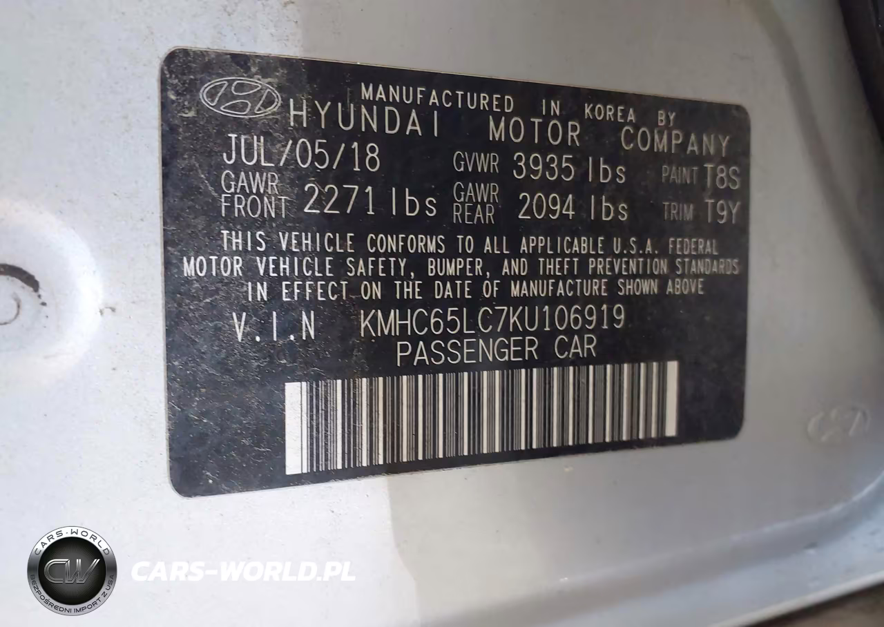 2019 Hyundai Ioniq Hybrid Blue VIN:KMHC65LC7KU106919 - 9
