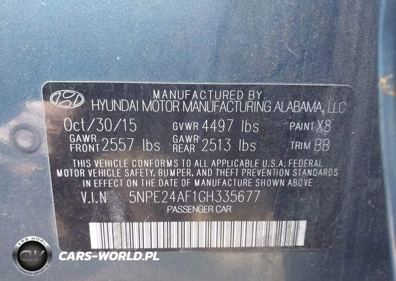 2016 Hyundai Sonata Se VIN:5NPE24AF1GH335677 - 9