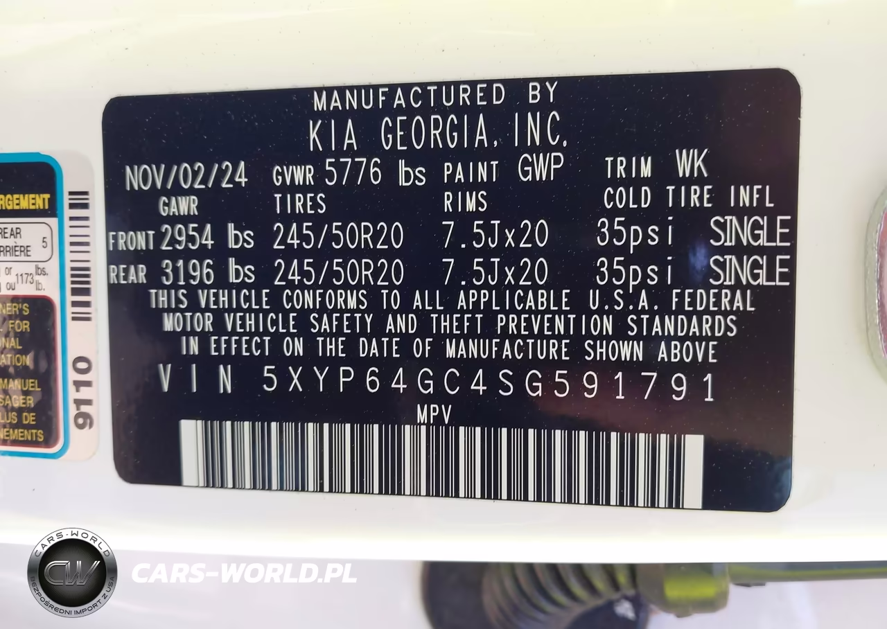 2025 Kia Telluride S VIN:5XYP64GC4SG591791 - 9