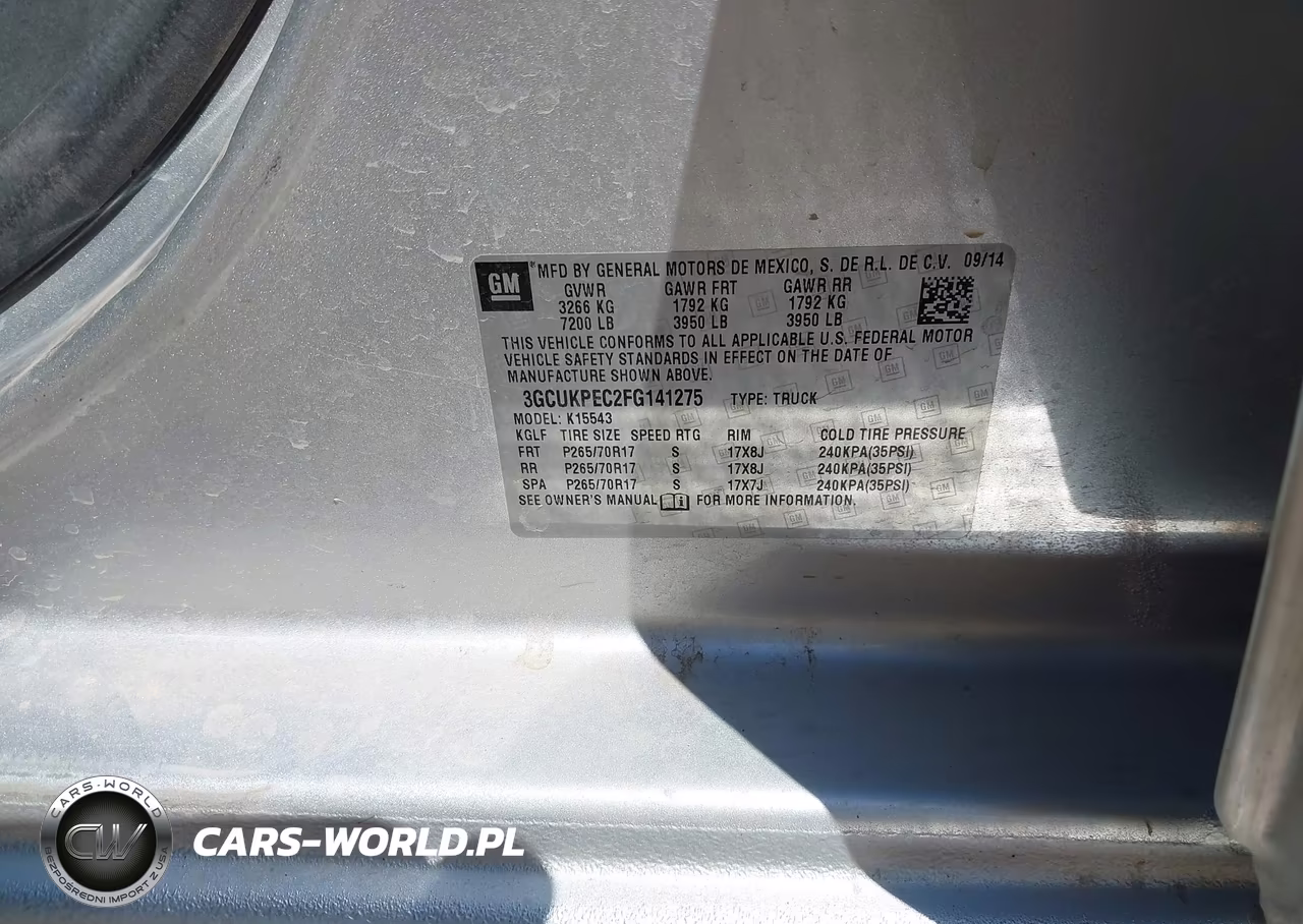 2015 Chevrolet Silverado 1500 Ls VIN:3GCUKPEC2FG141275 - 9