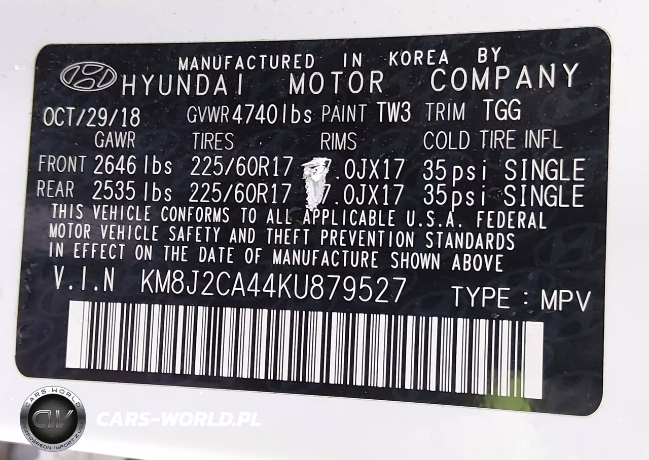 2019 Hyundai Tucson Se VIN:KM8J2CA44KU879527 - 9