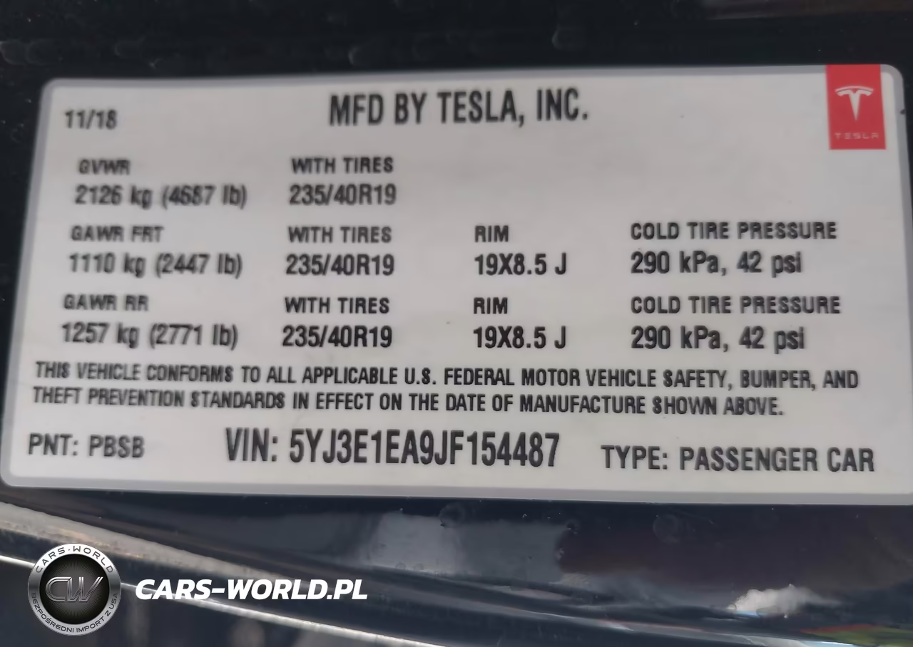 2018 Tesla Model 3 Long Range-Mid Range VIN:5YJ3E1EA9JF154487 - 9