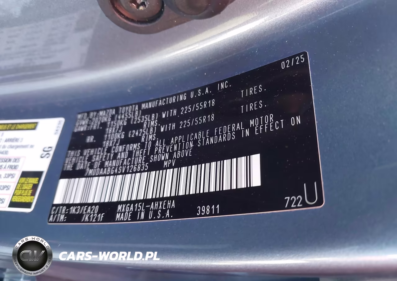 2025 Toyota Corolla Cross Xle VIN:7MUDAABG4SV126835 - 9