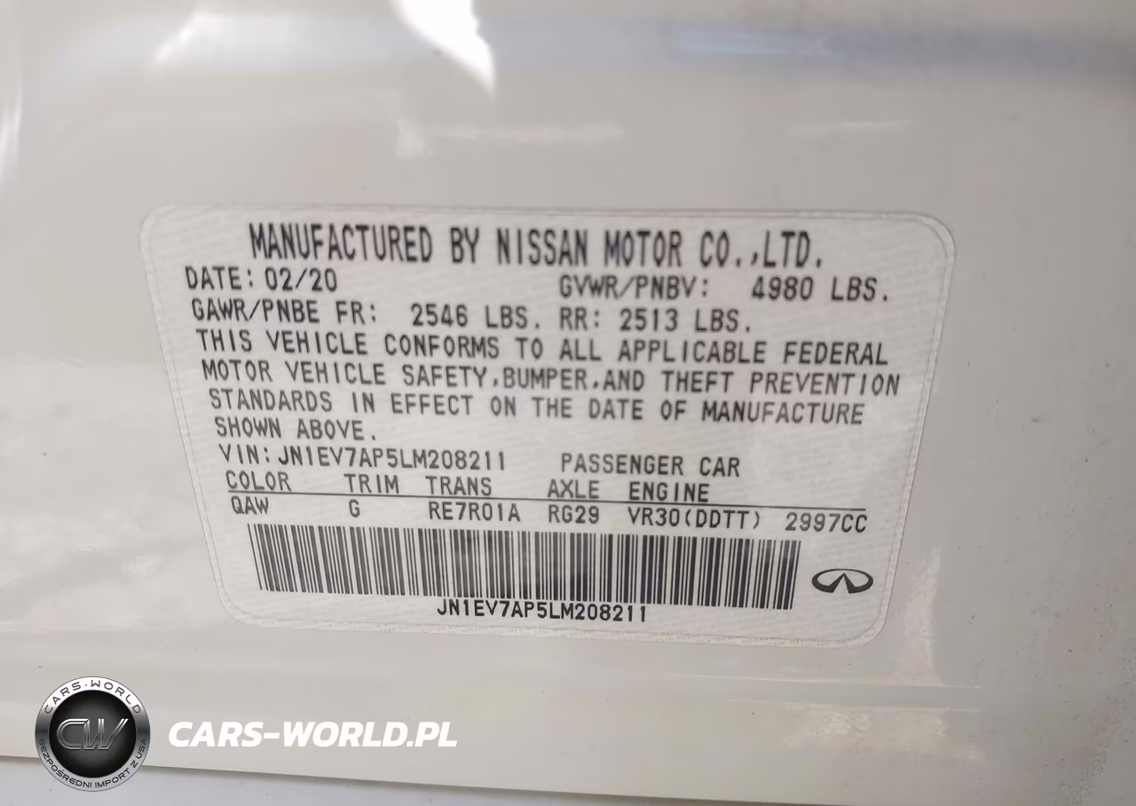 2020 Infiniti Q50 Luxe VIN:JN1EV7AP5LM208211 - 9